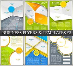 10套矢量的业务传单模板：Business Flyers and Templates #2 10xEPS